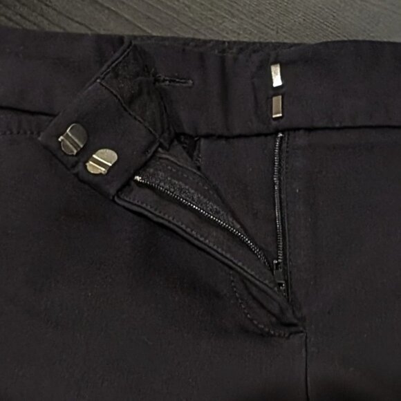 Ann Taylor LOFT Zoe Curvy Fit Straight Leg Long Black Trouser Pants, Size 8 - Picture 5 of 6